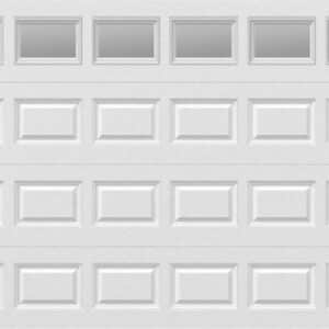 10x8 White Garage Door with Top Row Glass